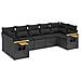 Set Divani Da Giardino Con Cuscini 7pz Nero Polyrattan - Foto miniatura 1