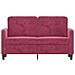 Divano A 2 Posti Rosso Vino 120 Cm In Velluto - Foto miniatura 3