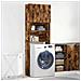 Mobile Lavatrice Rovere Fumo 64x24x190 Cm Legno Multistrato - Foto miniatura 3