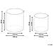 Set Di 2 Pouf Contenitore Berea Bouclé Marrone Chiaro - Foto miniatura 6