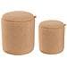 Set Di 2 Pouf Contenitore Berea Bouclé Marrone Chiaro - Foto miniatura 7