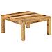 Tavolino Da Salotto In Legno Massello Di Mango 80x80x40cm - Foto miniatura 1