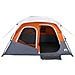 Tenda Famiglia LED 6 Persone Grigio/Arancione Rilascio Rapido - Foto miniatura 4