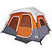 Tenda Famiglia LED 6 Persone Grigio/Arancione Rilascio Rapido - Foto miniatura 5