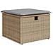 Set divano da giardino 9 pezzi con cuscini Beige Polyrattan, Divano da giardino 2 posti con cuscini Beige Polyrattan - Foto miniatura 7