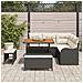 Set Divano da Giardino da 8 Pezzi con Cuscini Polyrattan Nero Acacia, Divano da Giardino per 2 Persone con Stoccaggio e Cuscini Polyrattan Nero, Set da Pranzo da Giardino da 3 Pezzi con Cuscini Polyrattan Nero Acacia - Foto miniatura 3