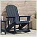 Sedia a Dondolo Adirondack Blu Navy 73.5x92x90 cm HDPE - Foto miniatura 2