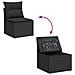 Set Divani da Giardino 11 pz con Cuscini in Polyrattan Nero - Foto miniatura 4