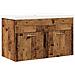 Set Mobili da Bagno 2 pz Legno Antico in Legno Multistrato - Foto miniatura 1