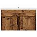 Set Mobili da Bagno 2 pz Legno Antico in Legno Multistrato - Foto miniatura 4