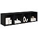 Set mobile TV 2 pcs Rovere Nero Legno multistrato - Foto miniatura 3