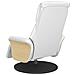 Poltrona Reclinabile Massaggiante Poggiapiedi Bianca Similpelle - Foto miniatura 6