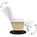 Poltrona Reclinabile Massaggiante Poggiapiedi Bianca Similpelle - Foto miniatura 7