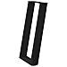 Gambe per Tavolo Consolle a Forma di U 2 pz Nere 38x(72-73) cm Acciaio - Foto miniatura 4