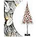 Albero di Natale con 150 LED Bianco 150 cm PE e Acciaio - Foto miniatura 1