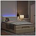 Struttura Letto Pouf con Materasso Crema 120x200 cm in Tessuto - Foto miniatura 3