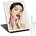 Specchio Per Trucco Pieghevole Led: Portatile, Ricaricabile, Regolabile Con Controllo Touch E 3 Modalità Di Luce Black - Foto miniatura 2