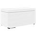 Pouf Bianco Pelle Sintetica e Legno Ingegnerizzato - Foto miniatura 1