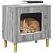Casa per Gatti Grigio Sonoma 51 x 30 x 52 cm Legno multistrato - Foto miniatura 3