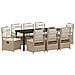 Set da Pranzo per Giardino 9 pcs Beige e Bianco Crema - Foto miniatura 1