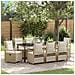 Set da Pranzo per Giardino 9 pcs Beige e Bianco Crema - Foto miniatura 2