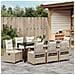 Set da Pranzo per Giardino 9 pcs Beige e Bianco Crema - Foto miniatura 4