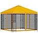 Gazebo da giardino con pareti laterali 3 x 3 m Giallo - Foto miniatura 3