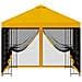 Gazebo da giardino con pareti laterali 3 x 3 m Giallo - Foto miniatura 5