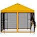 Gazebo da giardino con pareti laterali 3 x 3 m Giallo - Foto miniatura 6