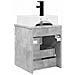 Mobile Lavabo da Parete Grigio Cemento 39 x 41 x 62,5 cm - Foto miniatura 3