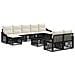 Set Divano da Giardino 10 pcs Nero polyrattan - Foto miniatura 1