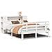 Letto contenitore senza Materasso Bianco 160x200 cm in Legno Massello di Pino - Foto miniatura 1