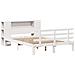 Letto contenitore senza Materasso Bianco 160x200 cm in Legno Massello di Pino - Foto miniatura 3