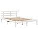 Letto contenitore senza Materasso Bianco 160x200 cm in Legno Massello di Pino - Foto miniatura 8