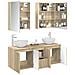 Set di Armadi da Bagno 5 pcs Rovere Sonoma 53 x 15,5 x 70 cm - Foto miniatura 3