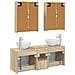 Set di Armadi da Bagno 5 pcs Rovere Sonoma 53 x 15,5 x 70 cm - Foto miniatura 8