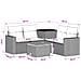 Set di divani 6 pz Nero Rattan sintetico e Acciaio - Foto miniatura 10