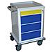 Modular Trolley - Painted Steel - 1+3 Drawers - Foto miniatura 2