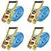 Cinghie d'Ancoraggio 4 pz a Cricchetto 4 T 8mx50mm Blu - Foto miniatura 1