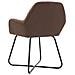 Sedie Da Pranzo 2 Pz Marroni In Tessuto - Foto miniatura 3