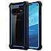 Custodia Compatibile Con Samsung Galaxy S10 In Blu Nero - Coperchio Protettivo 2 In 1 Con Bordo In Silicone Tpu E Retro In Vetro Acrilico - Foto miniatura 1