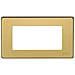 Placca 4 Posti Ottone Lucido Magic - 504/4a / ot - Foto miniatura 1