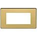 Placca 4 Posti Ottone Lucido Magic - 504/4a / ot - Foto miniatura 2