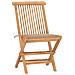 Set da Pranzo Giardino Pieghevole 3 pz Cuscino Massello di Teak - Foto miniatura 3