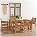 Set da Pranzo per Esterni 7 pz in Legno Massello di Teak - Foto miniatura 1