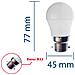 Lampadina Smd Led, Sfera P45, 6w / 490lm, Base B22 (francia), 4000k - Foto miniatura 1