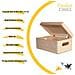 Grande Scatola In Legno | 30 X 20 X 14 Cm | Coperchio E Maniglie | Cassetta Conteniore Per Documenti Attrezzi Portaoggetti Portagiochi Non Verniciato Da Decorare | Ruvido E Non Levigato - Foto miniatura 5