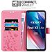 Custodia Compatibile Con Oppo Find X3 Lite In Rosa Fiore - Coperchio Protettivo In Design Floreale Con Chiusura Magnetica, Funzione Stand E Slot Per Carte - Foto miniatura 2