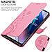 Custodia Compatibile Con Oppo Find X3 Lite In Rosa Fiore - Coperchio Protettivo In Design Floreale Con Chiusura Magnetica, Funzione Stand E Slot Per Carte - Foto miniatura 4
