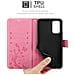 Custodia Compatibile Con Oppo Find X3 Lite In Rosa Fiore - Coperchio Protettivo In Design Floreale Con Chiusura Magnetica, Funzione Stand E Slot Per Carte - Foto miniatura 5